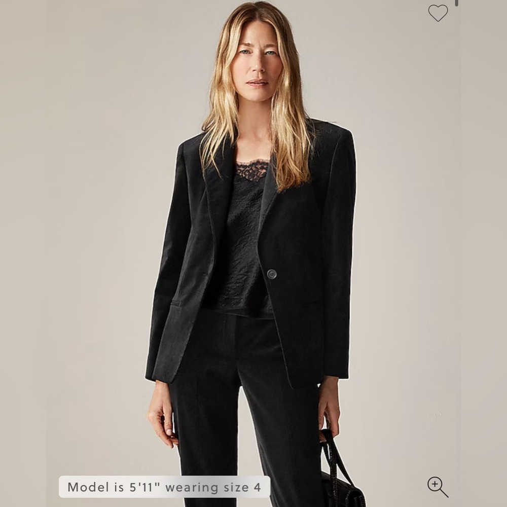 J crew Alexandra blazer in velvet NWT 8T CF276
